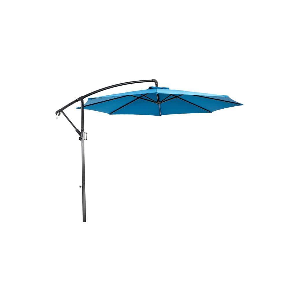 9.5 ft. L x 9.5 ft. W x 7 ft. H Octagon Patio Umbrella Outdoor Cantilever Umbrella in Blue (Base not included) price history on PriceWatchPro