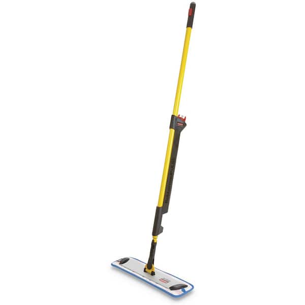 17 in. W Pulse Microfiber Spray Mop System, 52 in. Yellow Plastic Handle