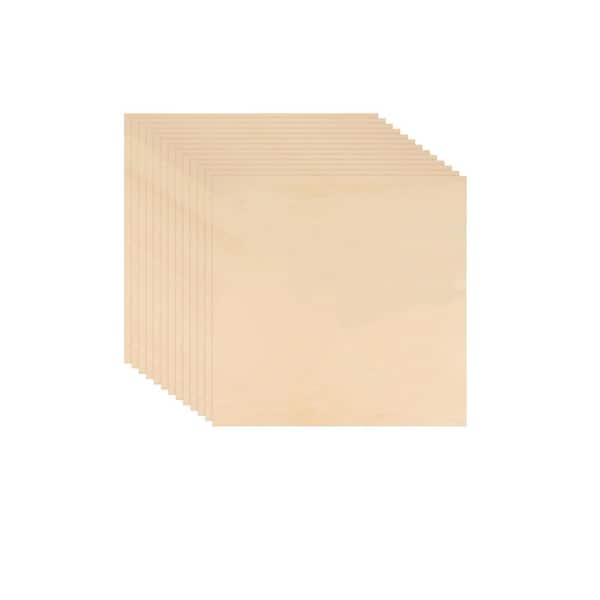 1/8 in.x16 in.x 16 in. Basswood Project Panel Specialty Panel for DIY Laser Projects, Architectural Model Making 36-Pack