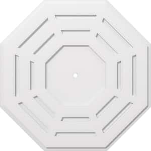 1 in. P X 13-1/2 in. C X 34 in. OD X 1 in. ID Westin Architectural Grade PVC Contemporary Ceiling Medallion