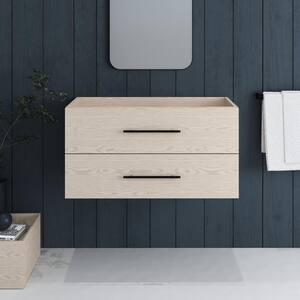 Napa 40 in. W x 20 in. D x 21 in. H Single Sink Bath Vanity Cabinet without Top in Natural Oak, Wall Mounted