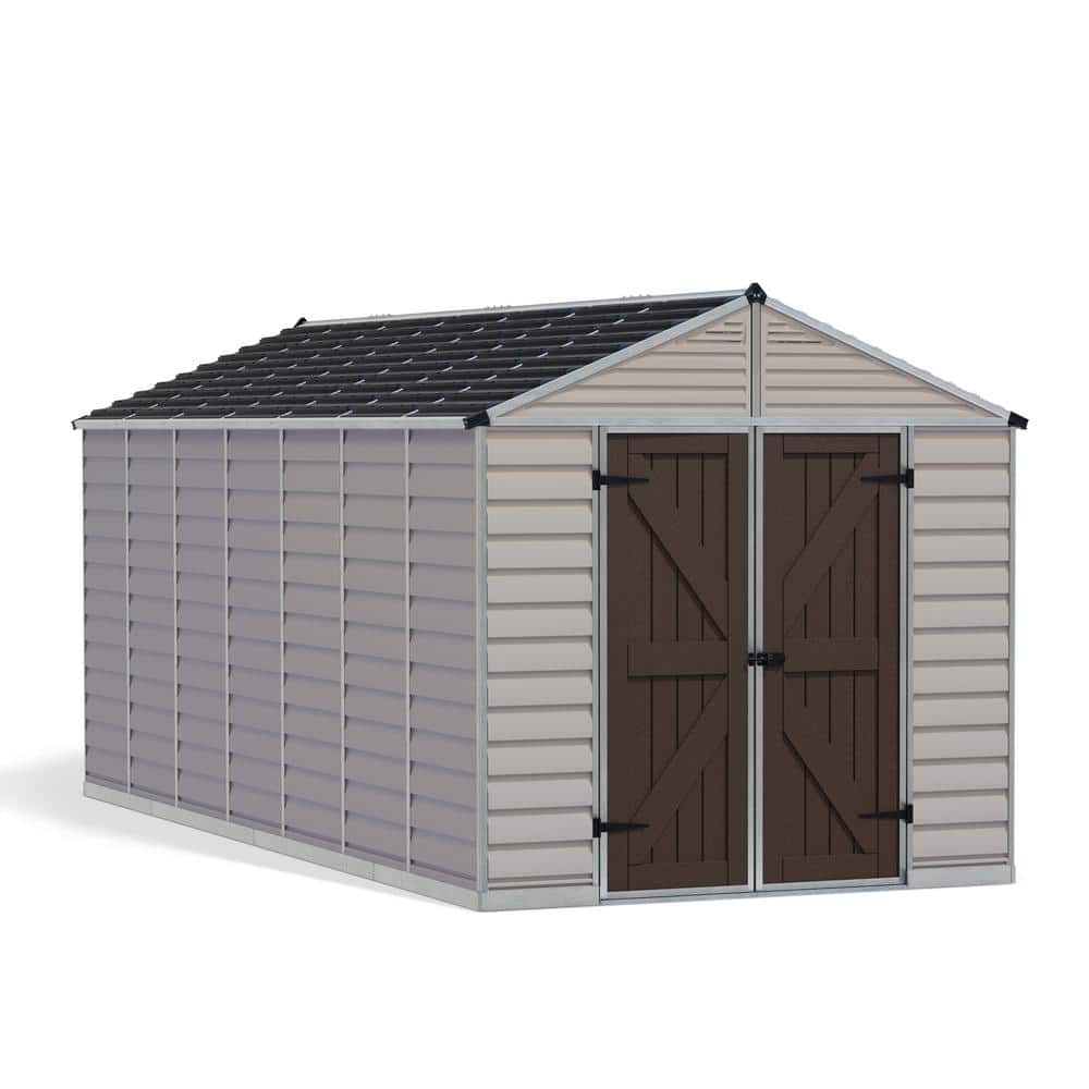 CANOPIA by PALRAM SkyLight 8 ft. x 16 ft. Tan Garden Outdoor Storage Shed, Beige -  703983