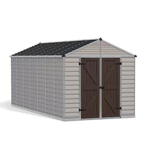 SkyLight 8 ft. x 16 ft. Tan Garden Outdoor Storage Shed