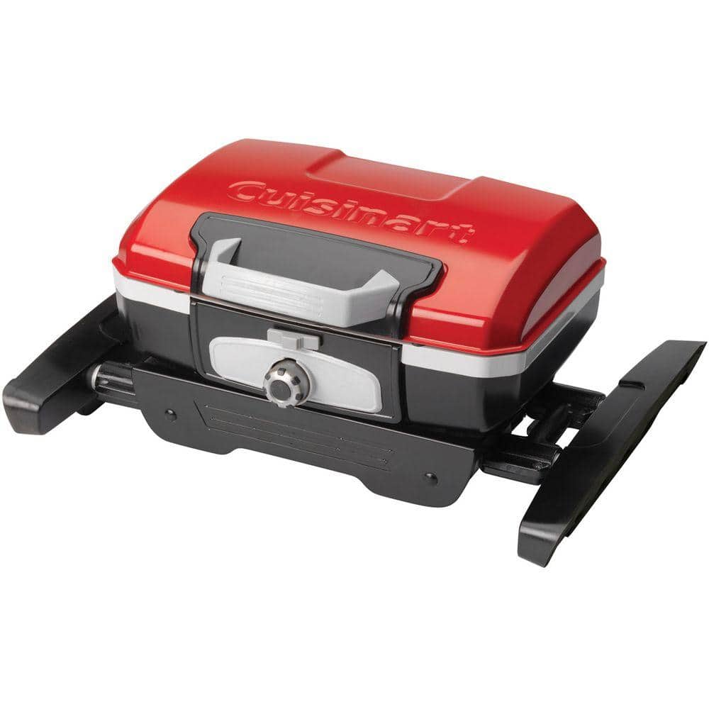 Red Compact Portable Propane Gas Grill with Telescoping Base