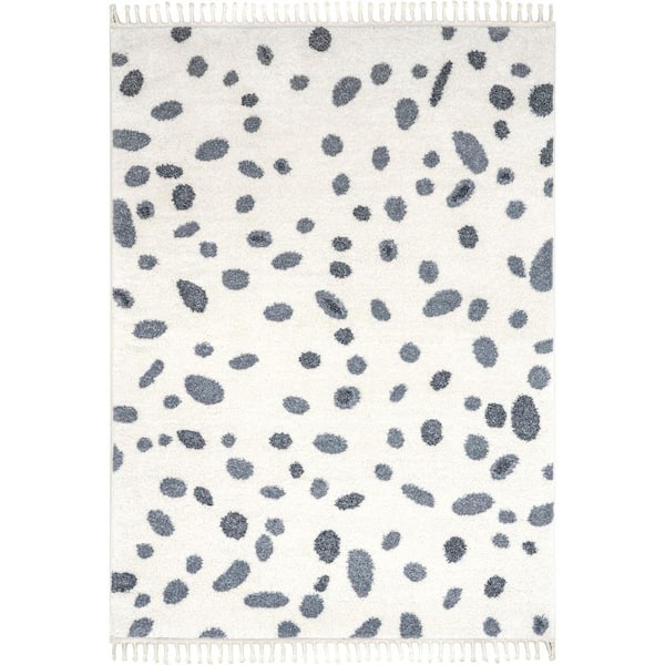 nuLOOM Rudy Beige 9 ft. x 12 ft. Polka Dot Tasseled Area Rug ACKA03A ...