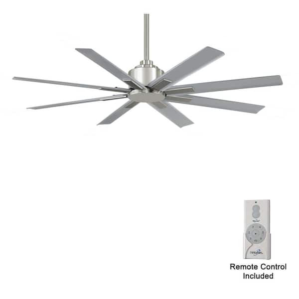 MINKA-AIRE Xtreme H2O 52 in. 6 Fan Speeds Ceiling Fan in Brushed Nickel Wet with Remote Control