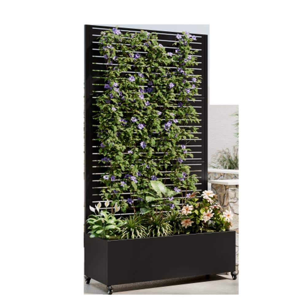 Metal Raised Garden Bed with Trellis, 73 x 35 x 16 in Planter Box for Climbing Plants Vegetables, Black price history on PriceWatchPro