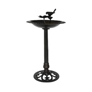 Outdoor Large Metal Bird Water Bath Bowl Birdbath Fountains for Outside, Deck, Garden, Yard