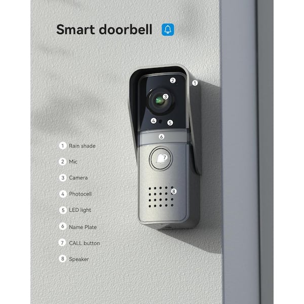 Ahfiwaso 7 in. Wired Gate Video Doorbell Intercom System Ahfiwaso 7 in. Wired Gate Video Doorbell Intercom System