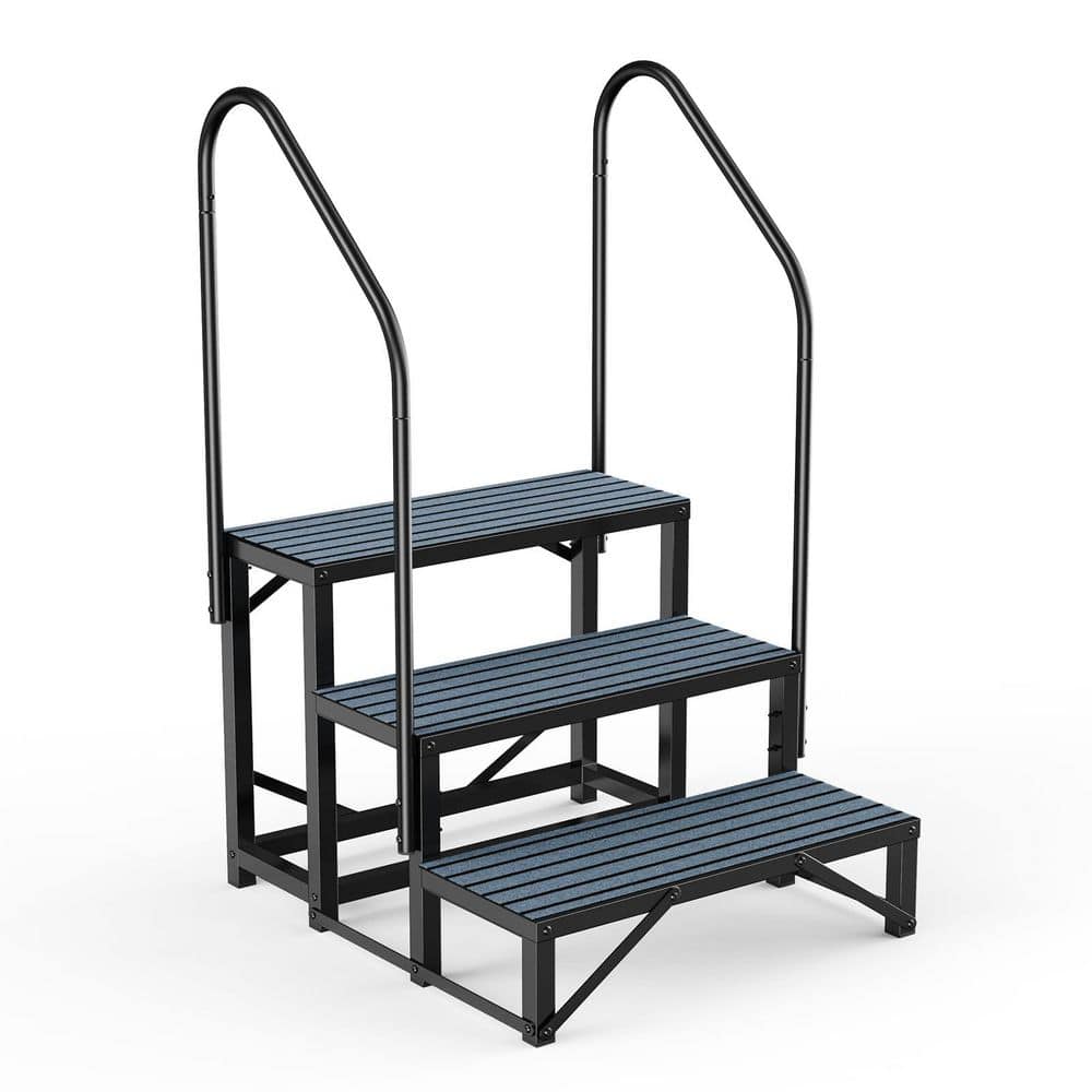 RV Steps with Handrail for Hot Tub Pool Porch Trailer Mobile Home Non-Slip Heavy Duty Stairs Safe Stable price history on PriceWatchPro