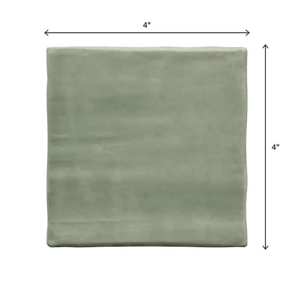 Daltile Artcrafted Aloe 4 in. x 4 in. Glazed Ceramic Wall Tile