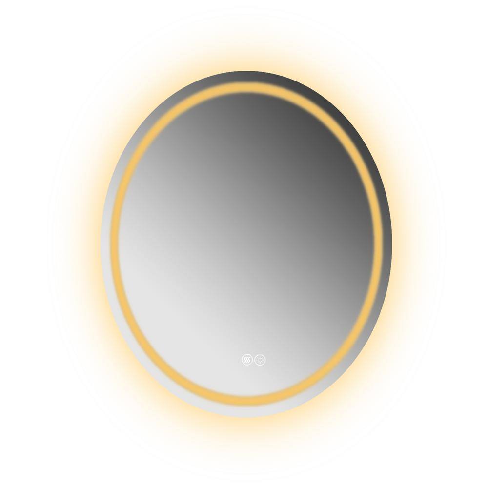 24 in. W x 36 in. H Oval Frameless LED Light Anti-Fog Wall Bathroom Vanity Mirror Front Lighted price history on PriceWatchPro