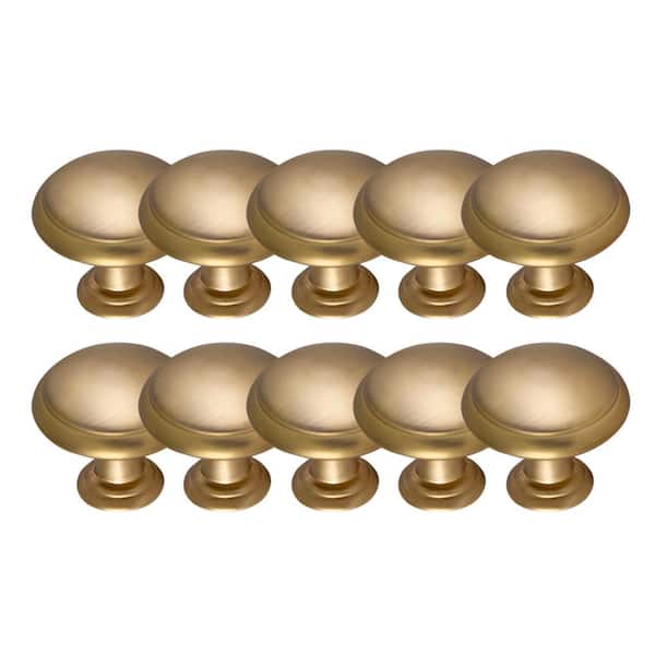 Design House Victorian 1-3/16 in. Satin Gold Cabinet Knob Value Pack (10-Pack)