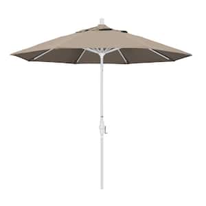 9 ft. Aluminum Collar Tilt Patio Umbrella in Taupe Pacifica