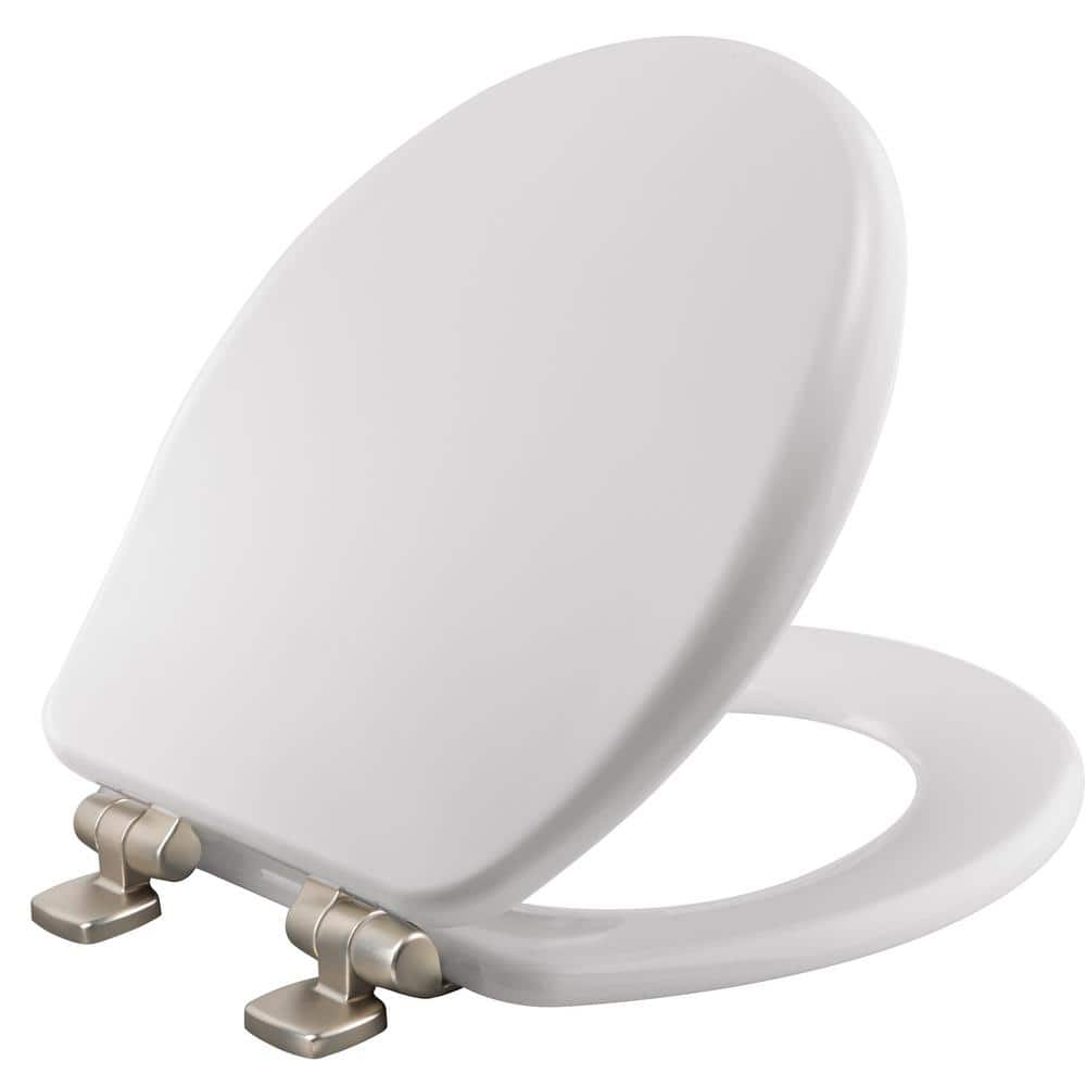 BEMIS Alesio Round Never Loosens Enameled Wood Closed Front Toilet Seat ...