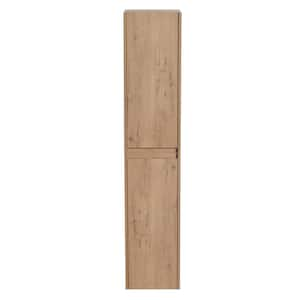 Modern 12 in. W x 9.8 in. D x 59 in. H Bathroom Storage Wall Cabinet in Imitative Oak