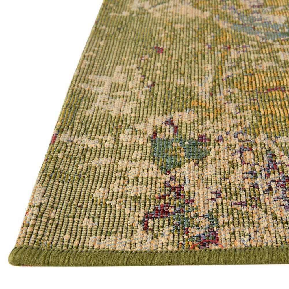 Colorful Abstract Synthetic Outdoor Rectangular Rug 8' x 11'