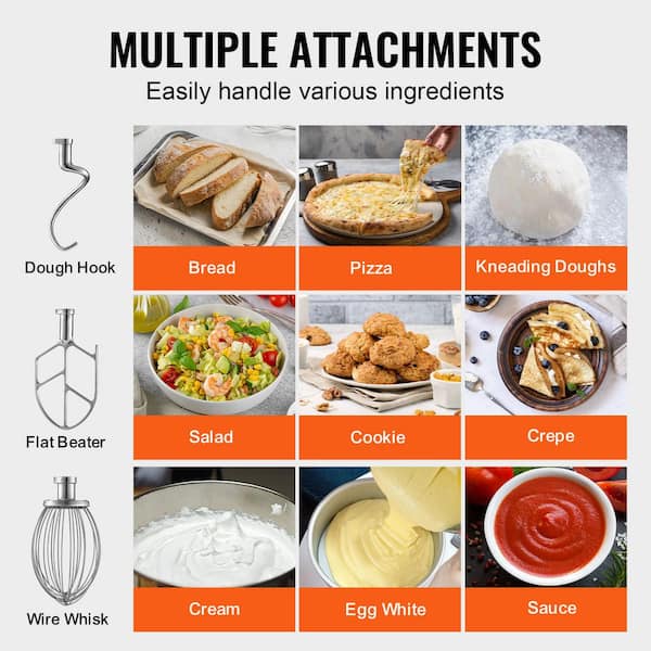 VEVOR Commercial Food Mixer 14 qt. L 3-Speed Adjustable