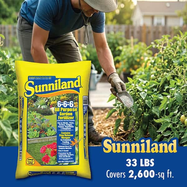 Sunniland 33 lbs. 6-6-6 All Purpose Garden Dry Fertilizer 125873