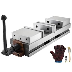 CNC Double Mill Vise 6 in. Jaw Width 11 in. Max Jaw Opening 1.77 in. Jaw Height Cast Iron for Milling Drilling Machine
