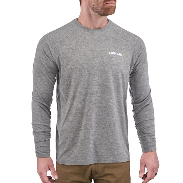 FIRM GRIP Men's Medium Gray Performance Long Sleeved Shirt 63621-012 - The  Home Depot