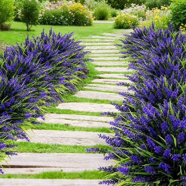 Plantation Grown Timbers ミラー 48 Bundles UV Resistant Plastic Faux Plants, 14.5 in. Purple