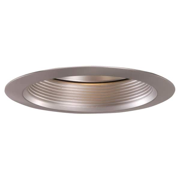 HALO 6 in. Satin Nickel Recessed Ceiling Light Baffle Air-Tite Super Trim