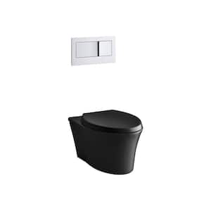 Veil Wall-Hung 1-piece 0.8/1.6 GPF Dual Flush Elongated Toilet in Black