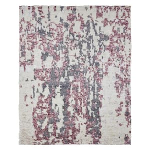 Polaris Shag Abstract Multi-Colored 7 ft. 9 in. x 9 ft. 9 in. Area Rug
