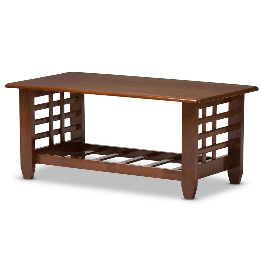 Larissa 21'' Cherry Brown Eco-Friendly Wood Mission Style Coffee Table