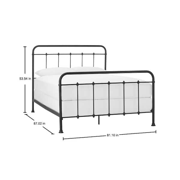 StyleWell Dorley Farmhouse Black Metal King Bed 81.10in W. X 53.54 in H. BD8044B The Home Depot
