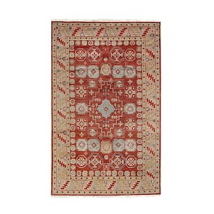 Rust 9 ft. x 12 ft. Hand-Knotted Wool Classic Timeless  Rug Area Rug