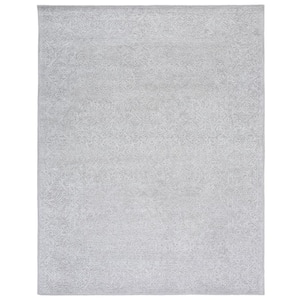 Martha Stewart Gray 8 ft. x 10 ft. Abstract Solid Color Area Rug