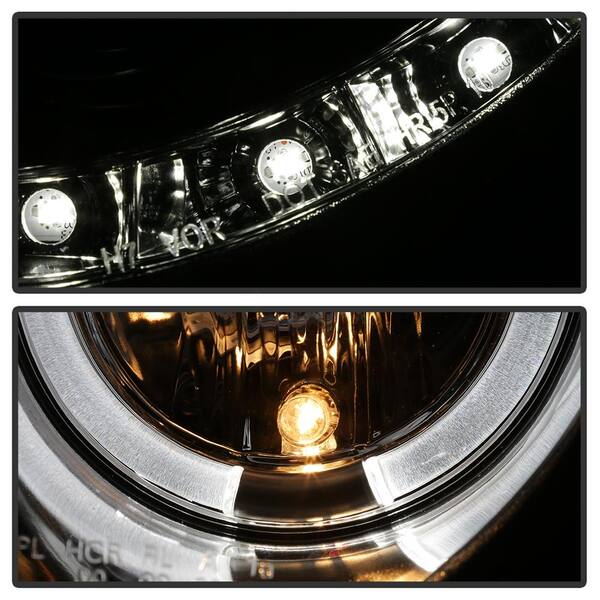 Spyder Auto Mercedes Benz CLK 03-09 Projector Headlights Halogen Model  Only LED Halo DRL Chrome 5038029 The Home Depot