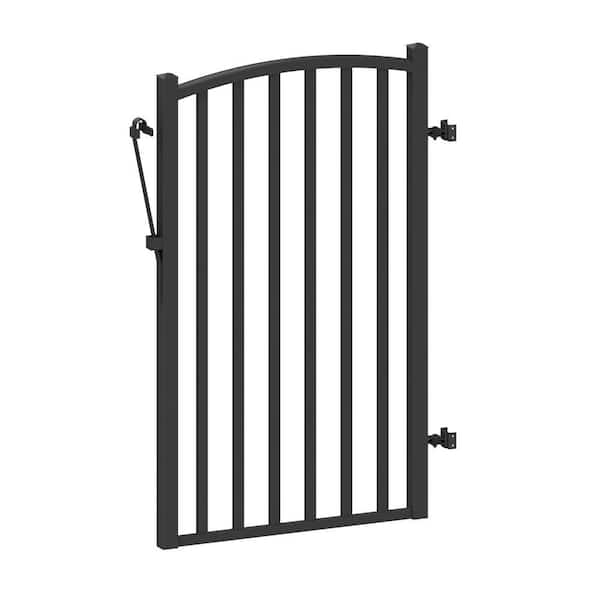 PEAK AquatinePLUS 3 ft. x 4 ft. Black Aluminum Yard Fence Gate