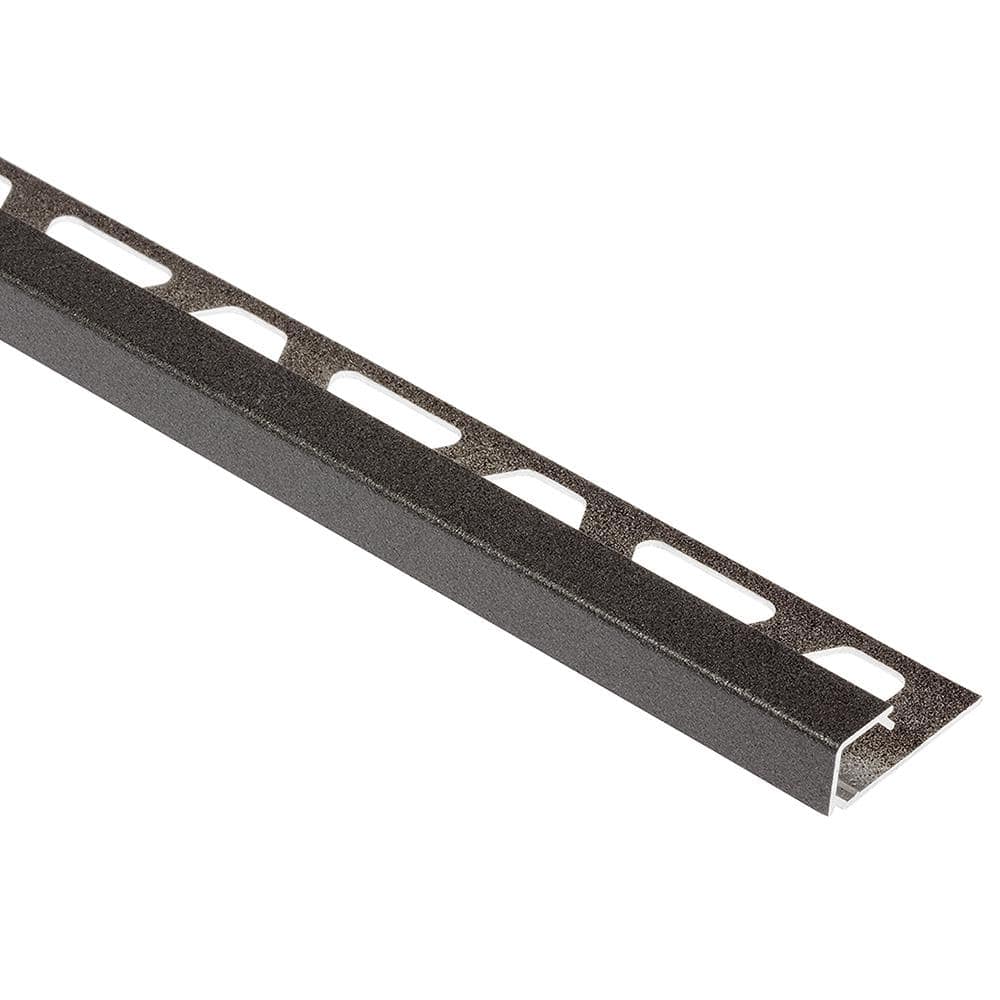 Quadec Dark Anthracite Textured Color-Coated Aluminum 1/2 in. x 8 ft. 2-1/2 in. Metal Square Edge Tile Edging Trim price history on PriceWatchPro