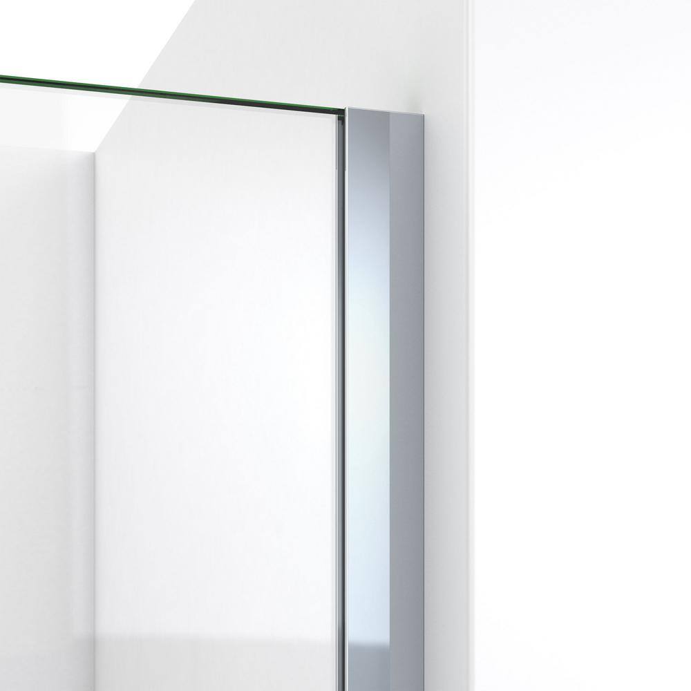 Chrome 34" W x 72" H Frameless Shower Screen