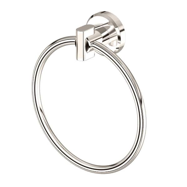 Gatco Locke Wall Mounted Towel Ring in Polished Nickel