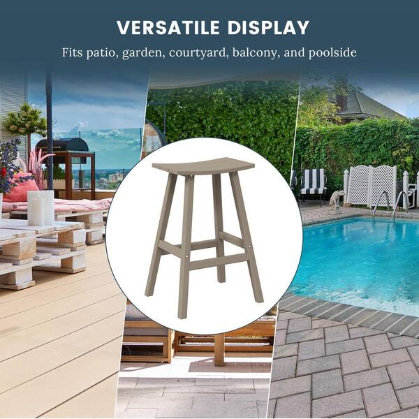 WESTIN OUTDOOR Franklin Weathered Wood 29 in. Poly HDPE Fade
