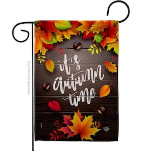 13 in. x 18.5 in. It's Autumn Time Garden Flag Double-Sided Fall Decorative Vertical Flags