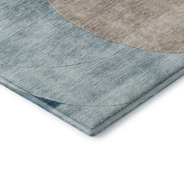 Mayfield Premium Machine Washable Abstract AMF1140 Rust 3 ft. x 4 ft. Area Rug