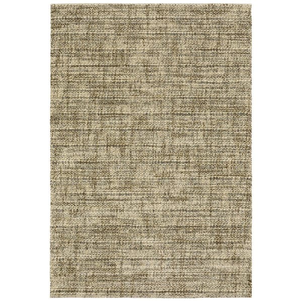 Asbury Beige/Brown 4 ft. x 6 ft. Distressed Abstract Polypropylene Indoor Area Rug