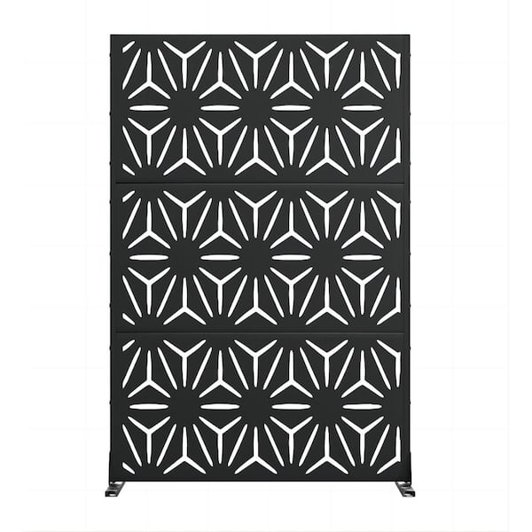 Dovelina 72 in.H x 47 in.W Galvanized Steel Metal Wall Sculptures Garden Fence Deck Privacy Screen Garden Screen Panels
