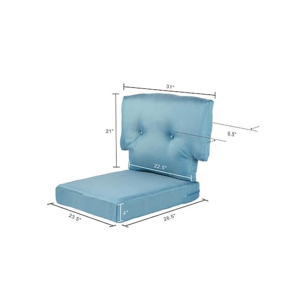 Hampton Bay Charlottetown Washed Blue, Martha Stewart Charlottetown Patio Furniture Replacement Cushions