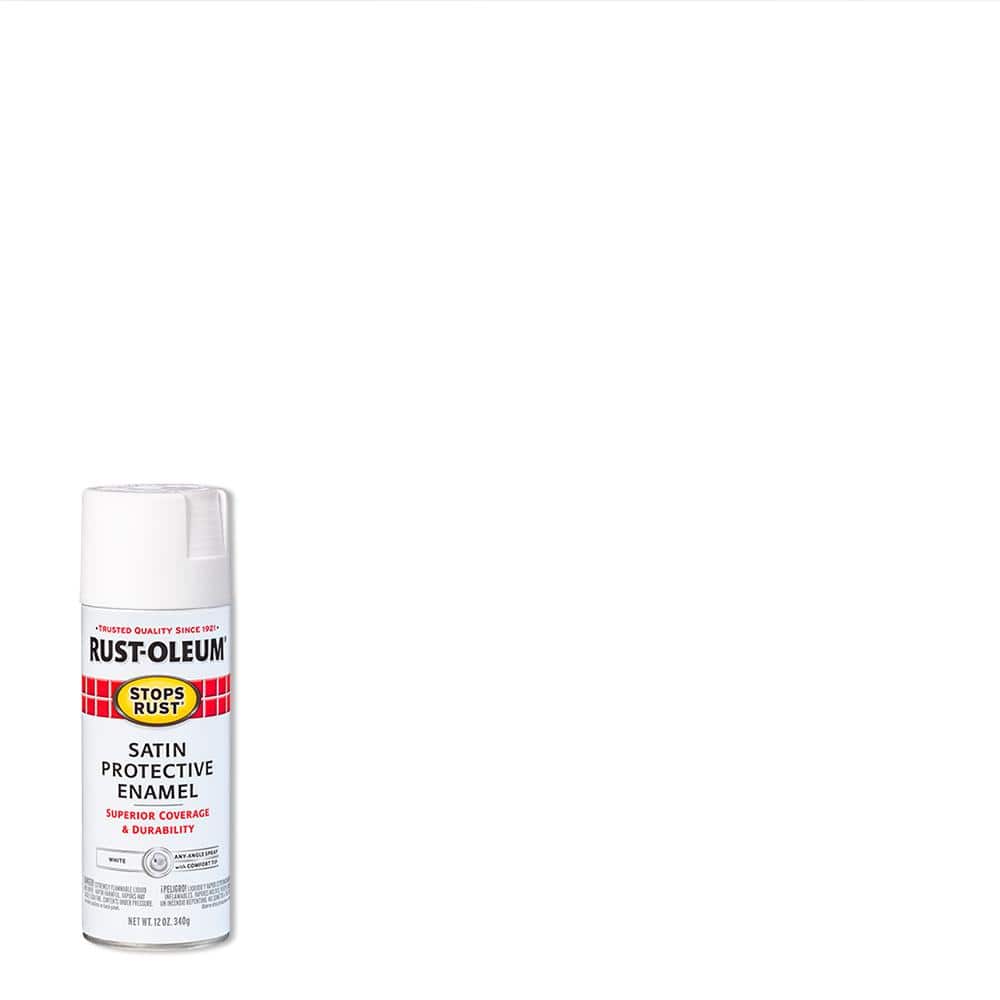Rust-Oleum 7791830 Satin Enamel Finish White Spray Paint
