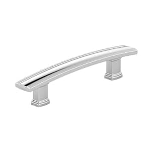 Marsala Collection 3 3/4 in. (96 mm) Grooved Chrome Transitional Rectangular Cabinet Bar Pull