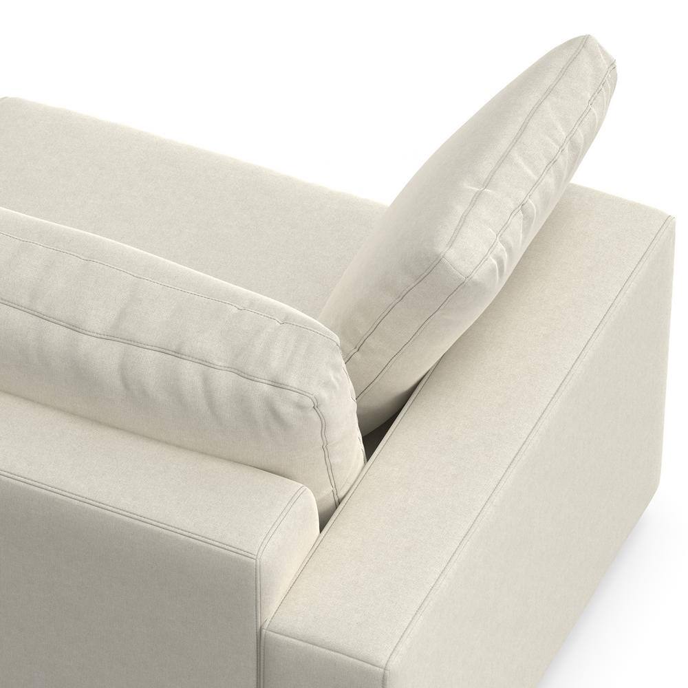 Charlie 78'' Cream Fabric Upholstered Lawson Sofa