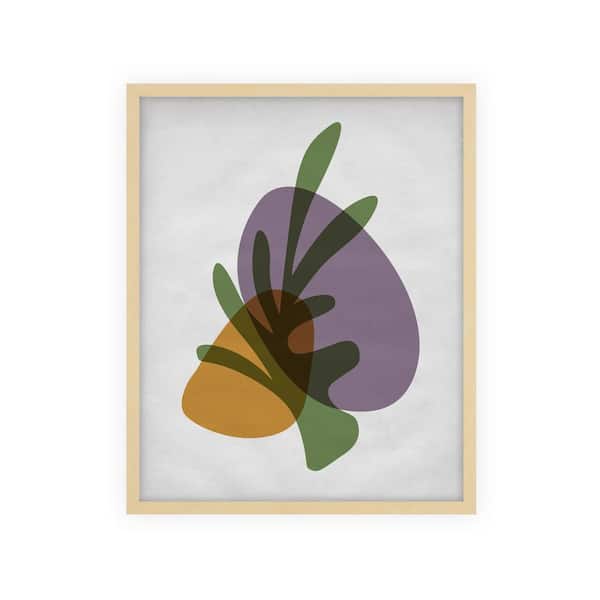 Unbranded Abstract Nature Shapes Framed Abstract Art Print 42 in. x 34 in.