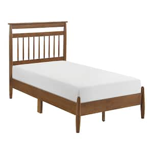 Caruth Chestnut Wood Frame Twin Platform Bed