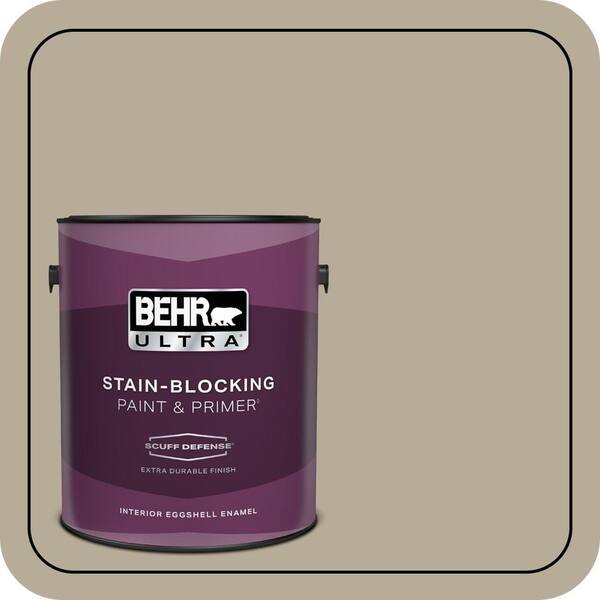 BEHR ULTRA 1 gal. #N310-4 Desert Khaki Extra Durable Eggshell Enamel Interior Paint & Primer